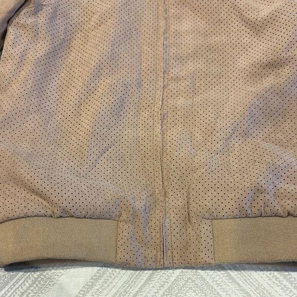 Mayoral Boys Tan Bomber Jacket with Perforated Design - Size 6 - Picture 3 of 8